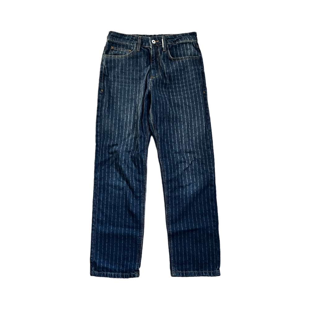 collusion dark wash laser pinstripe jeans